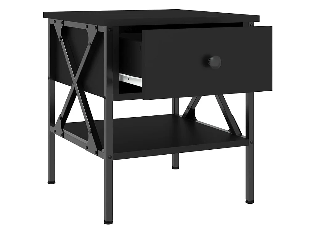 Nachttisch Schwarz 40x42x45 cm Holzwerkstoff
