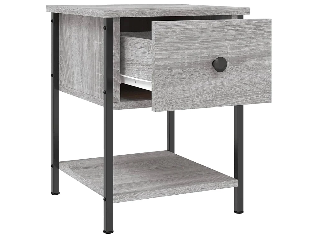 Nachttische 2 Stk. Grau Sonoma 34x35,5x45 cm Holzwerkstoff