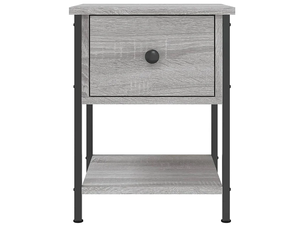 Comodini 2 pz Grigio Sonoma 34x35,5x45 cm in Legno Multistrato