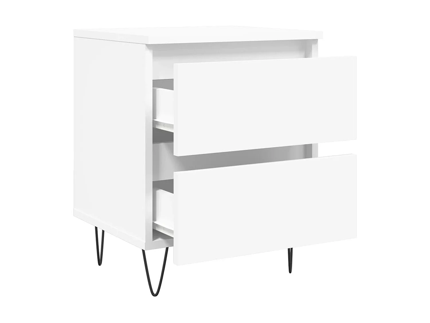 Table de chevet Blanc 40x35x50 cm Bois d’ingénierie