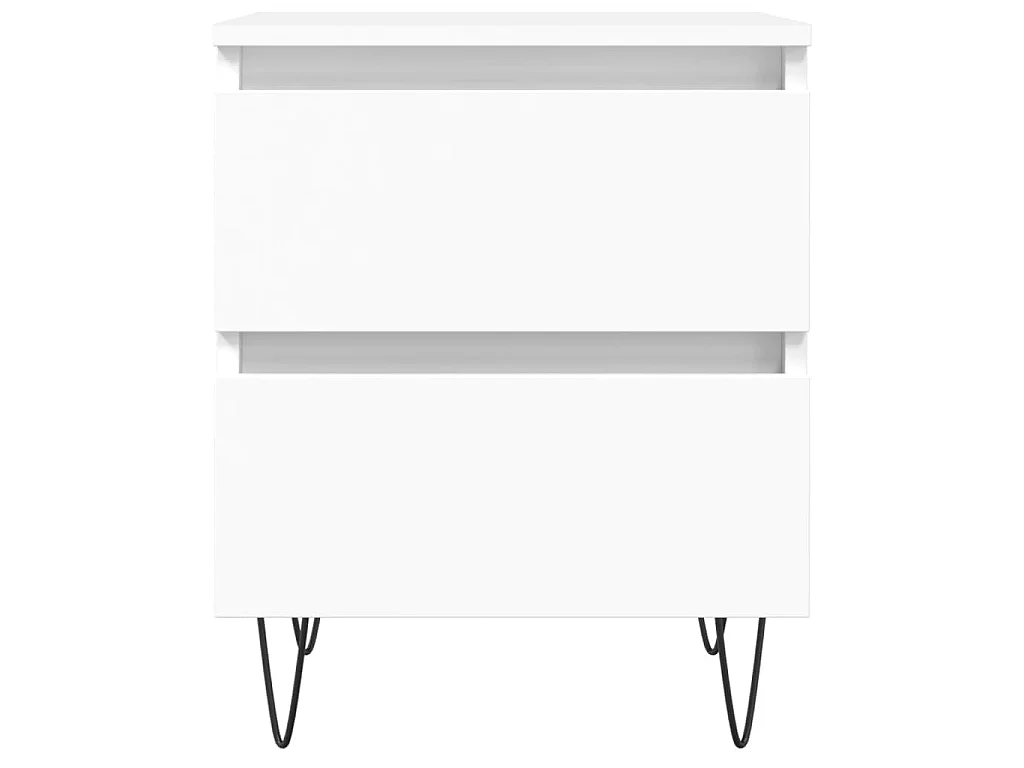 Comodino Bianco 40x35x50 cm in Legno Multistrato