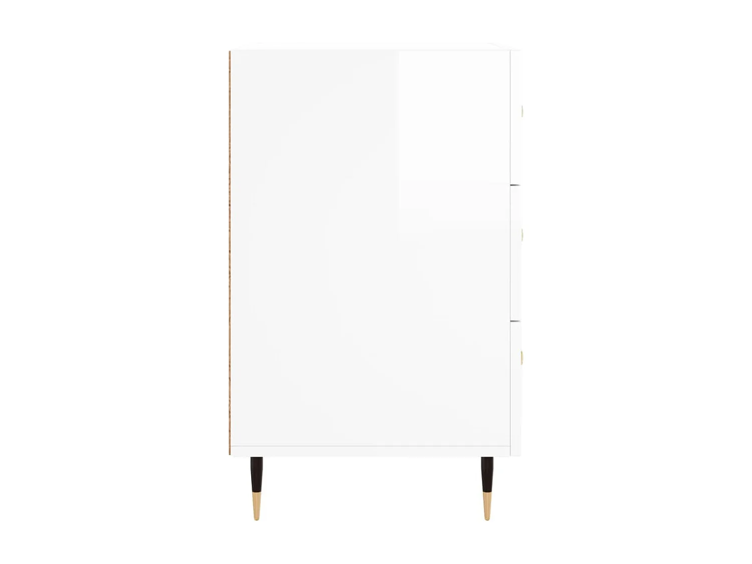 Mesa de cabeceira 40x40x66cm derivados madeira branco brilhante