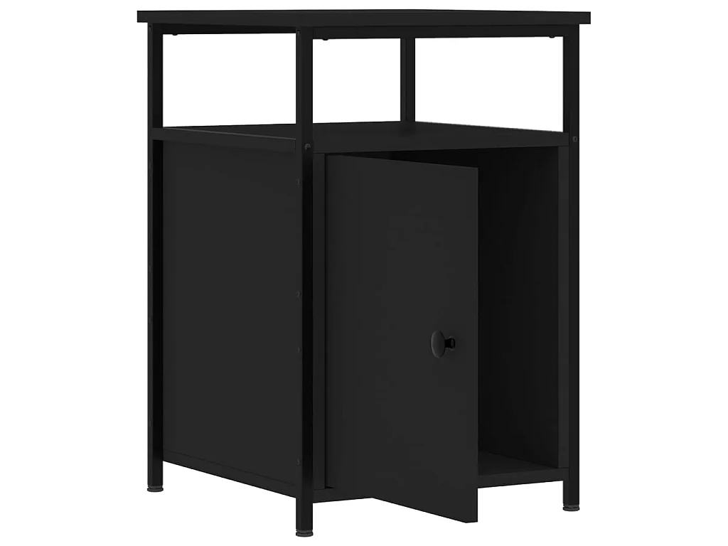 Tables de chevet 2 pcs noir 40x42x60 cm bois d'ingénierie