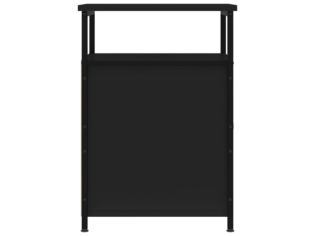 Tables de chevet 2 pcs noir 40x42x60 cm bois d'ingénierie