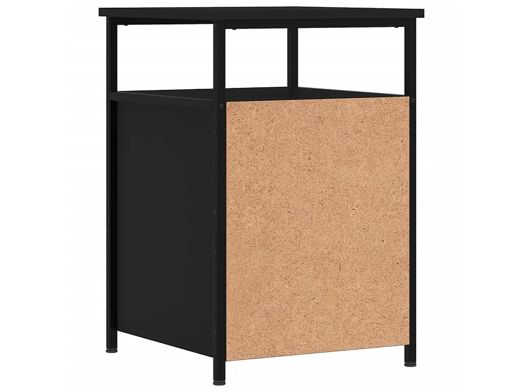 Tables de chevet 2 pcs noir 40x42x60 cm bois d'ingénierie