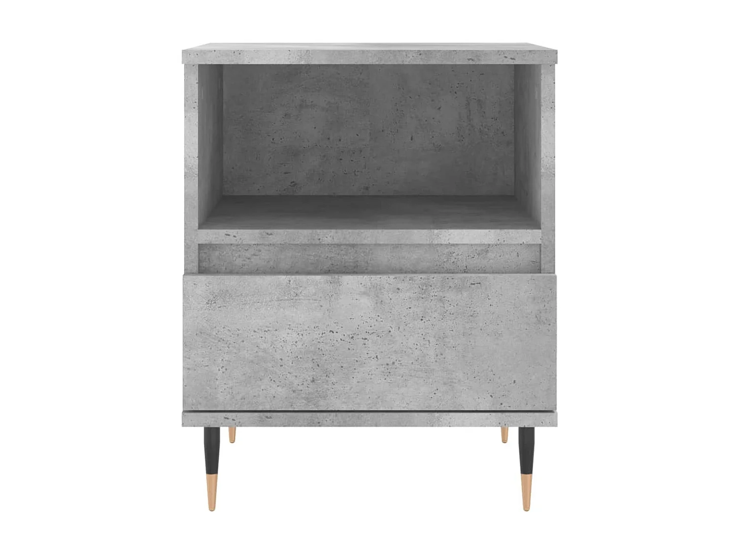 Table de chevet gris béton 40x35x50 cm bois d’ingénierie