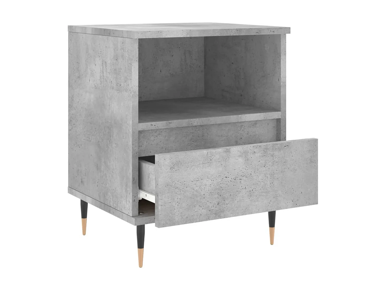 Table de chevet gris béton 40x35x50 cm bois d’ingénierie