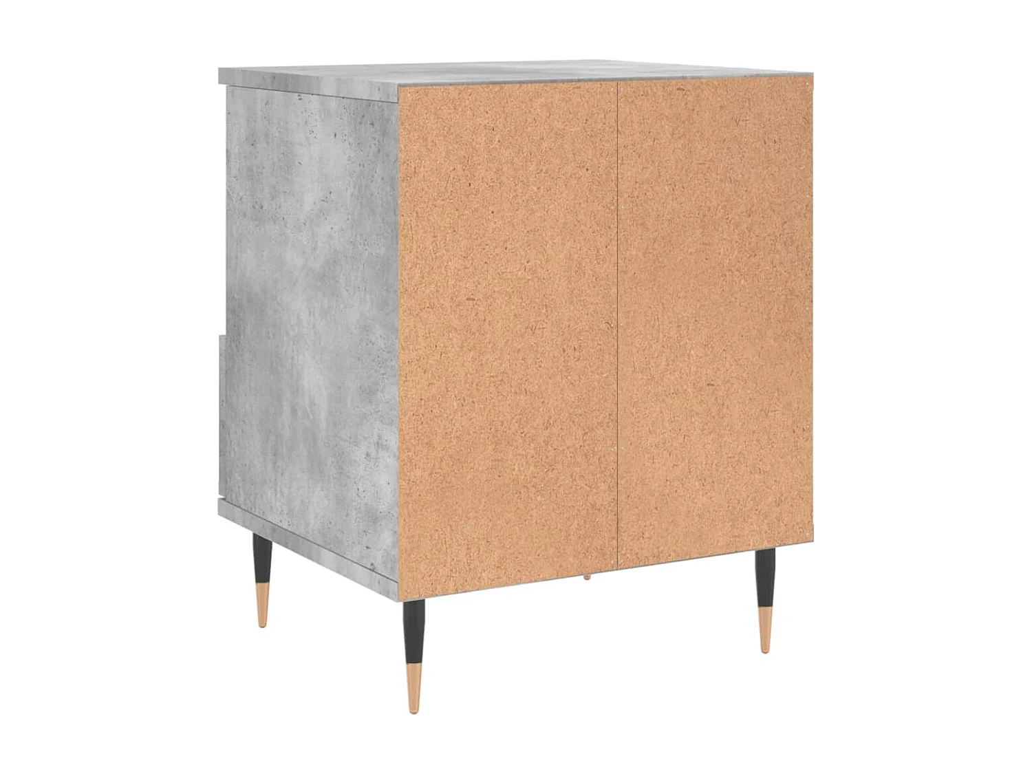 Table de chevet gris béton 40x35x50 cm bois d’ingénierie