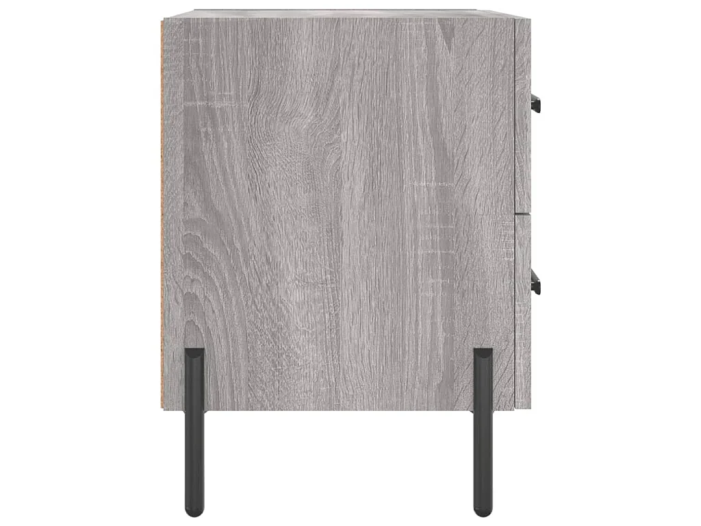 Nachttische 2 Stk. Grau Sonoma 40x35x47,5 cm Holzwerkstoff