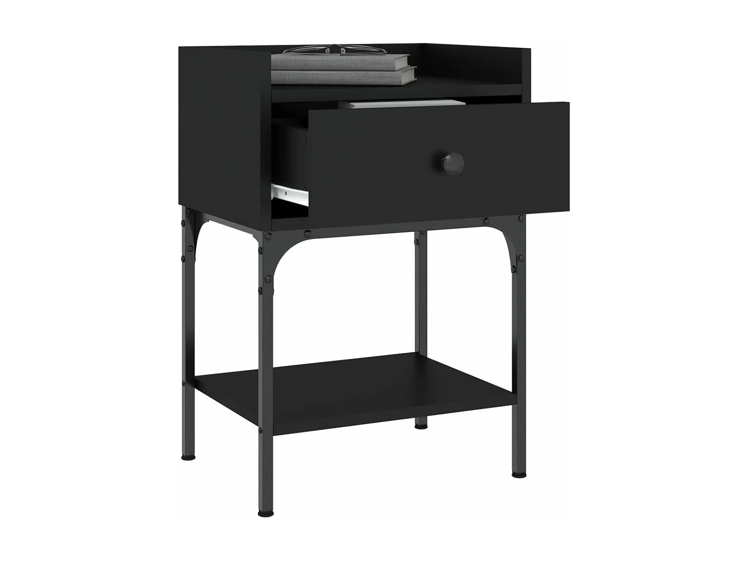 Nachttische 2 Stk. Schwarz 40,5x31x60 cm Holzwerkstoff