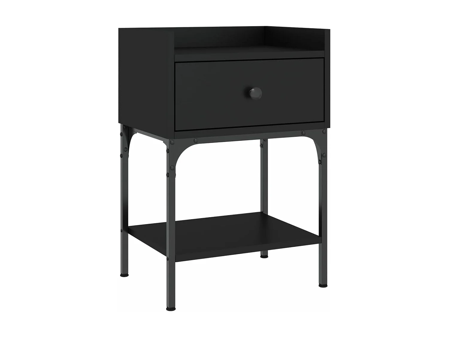 Nachttische 2 Stk. Schwarz 40,5x31x60 cm Holzwerkstoff