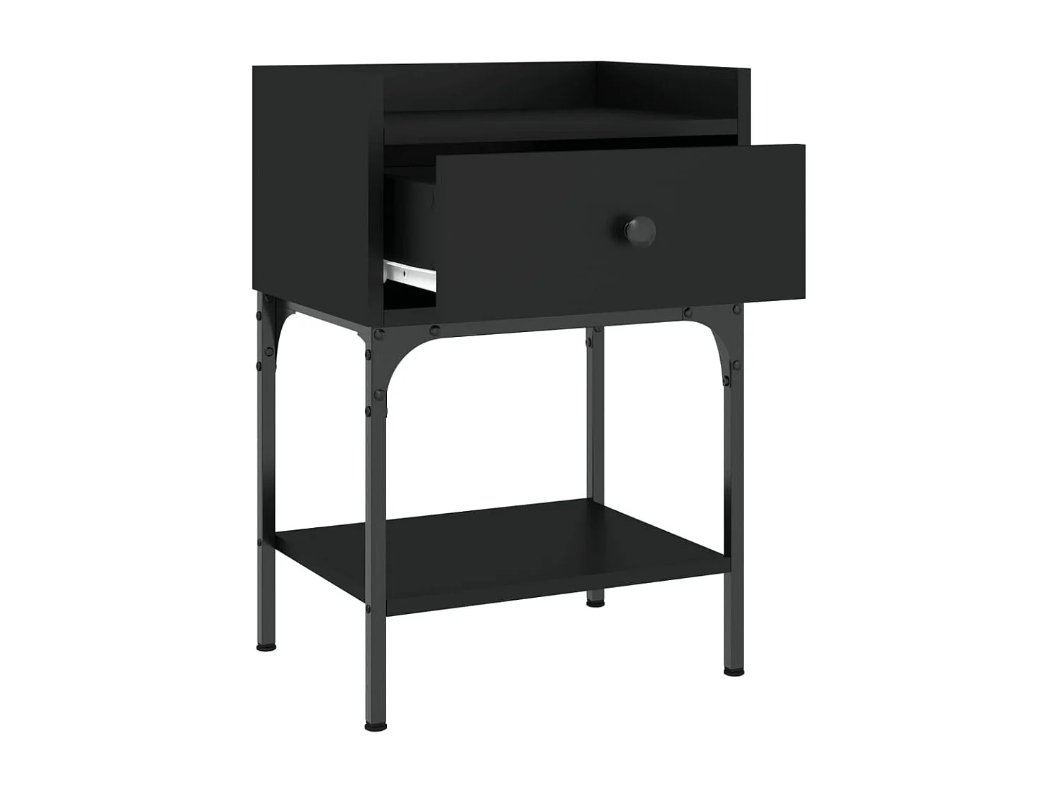 Nachttische 2 Stk. Schwarz 40,5x31x60 cm Holzwerkstoff