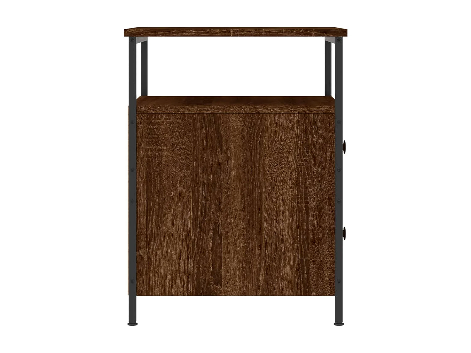 Nachtkastje 44x45x60 cm bewerkt hout bruin eikenkleur