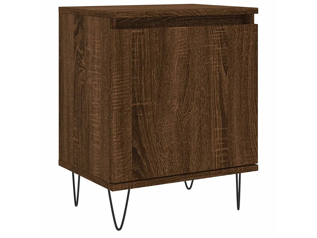 Table de chevet chêne marron 40x30x50 cm bois d'ingénierie