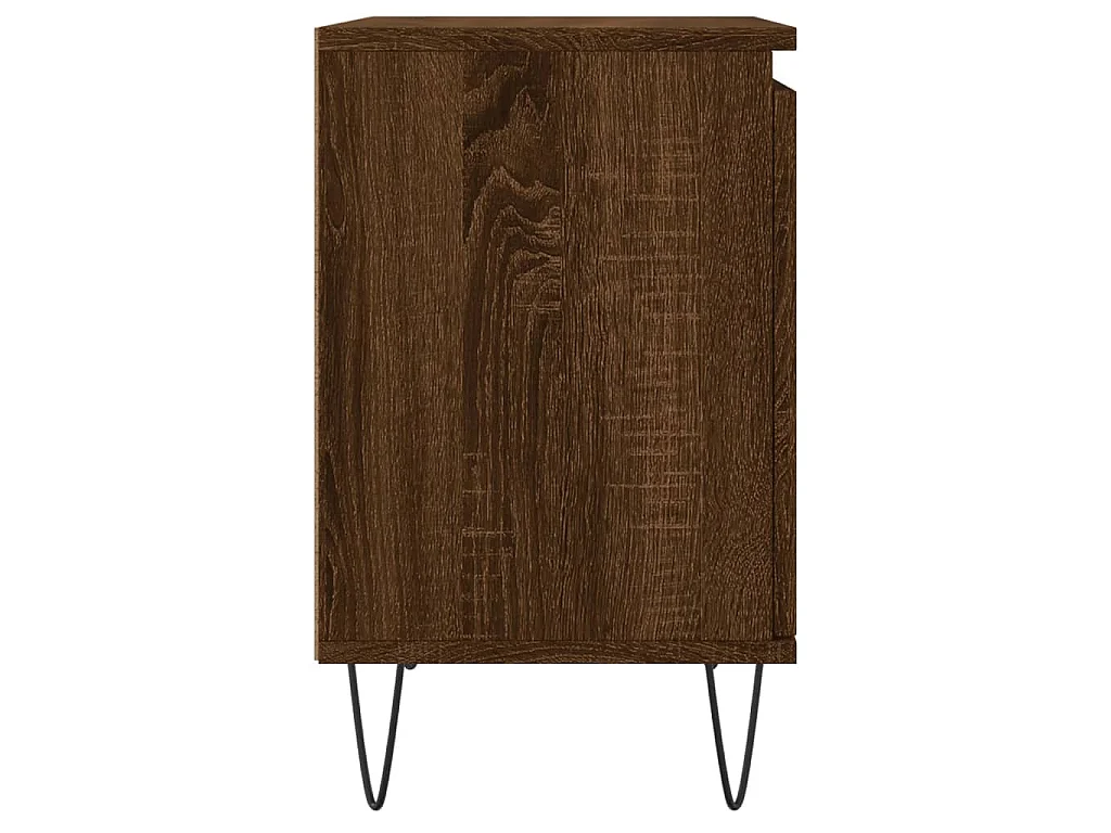 Table de chevet chêne marron 40x30x50 cm bois d'ingénierie