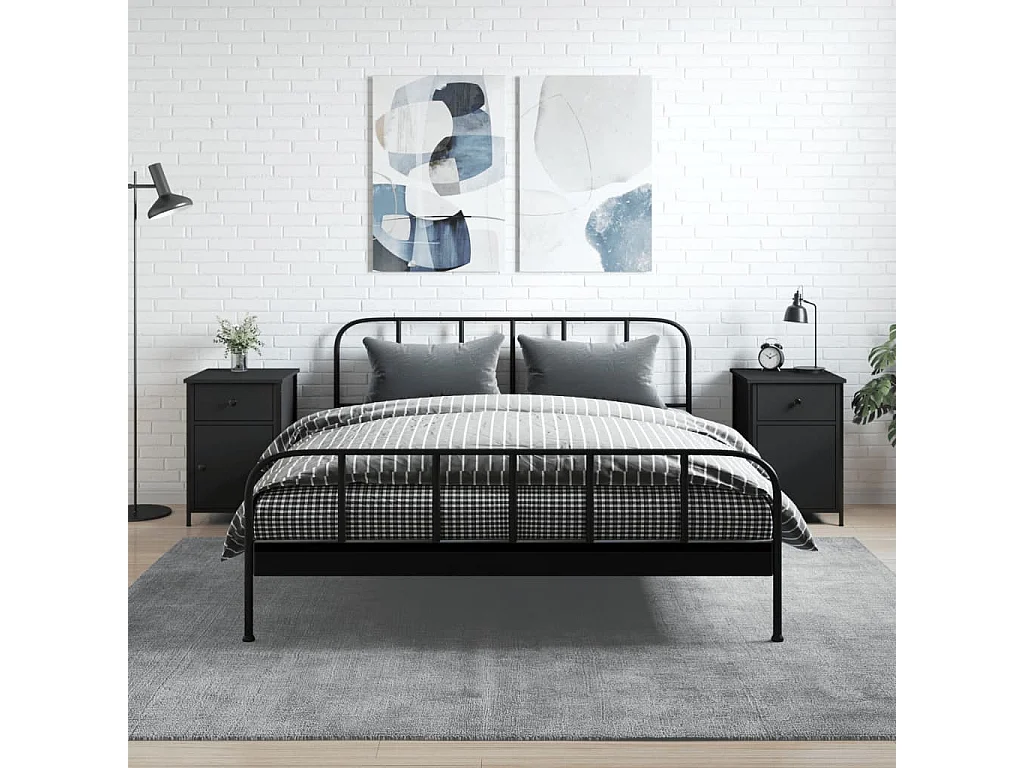 Mesas de cabeceira 2 pcs 40x42x60 cm derivados de madeira preto