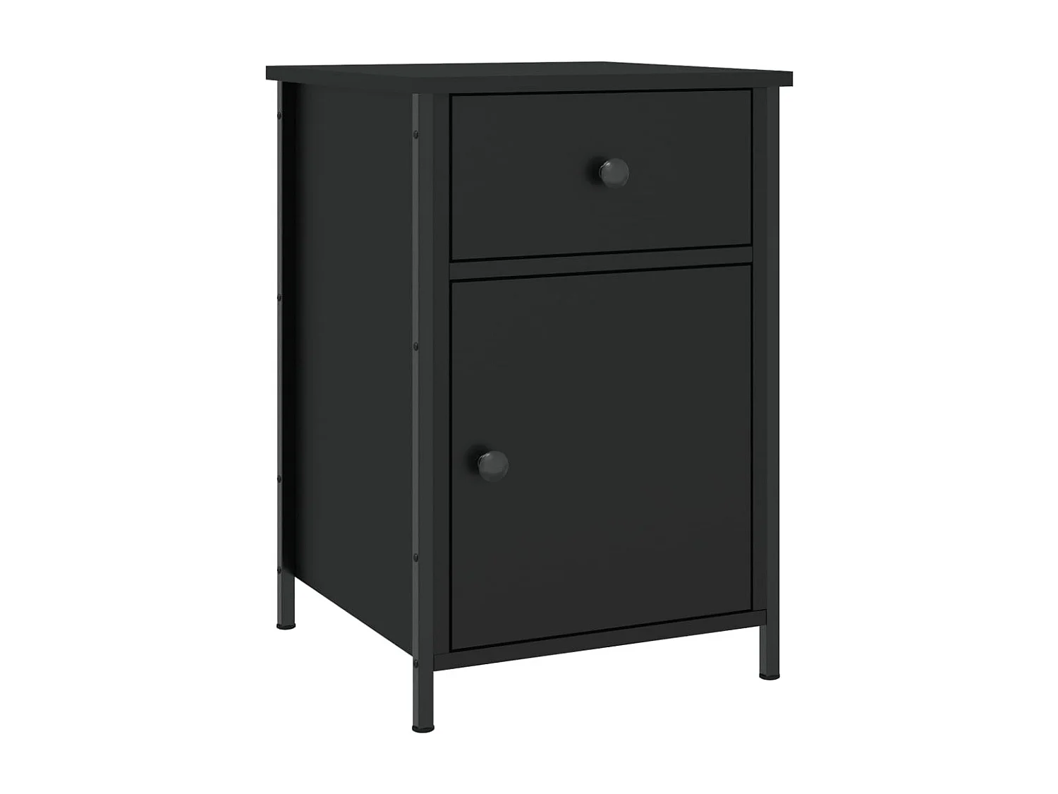 Mesas de cabeceira 2 pcs 40x42x60 cm derivados de madeira preto