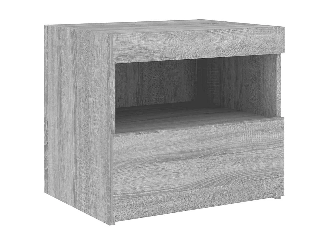 Nachtkastjes met LED-verlichting 2 st 50x40x45 cm grijs sonoma
