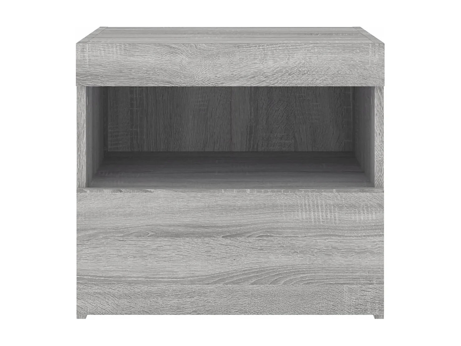 Nachtkastjes met LED-verlichting 2 st 50x40x45 cm grijs sonoma
