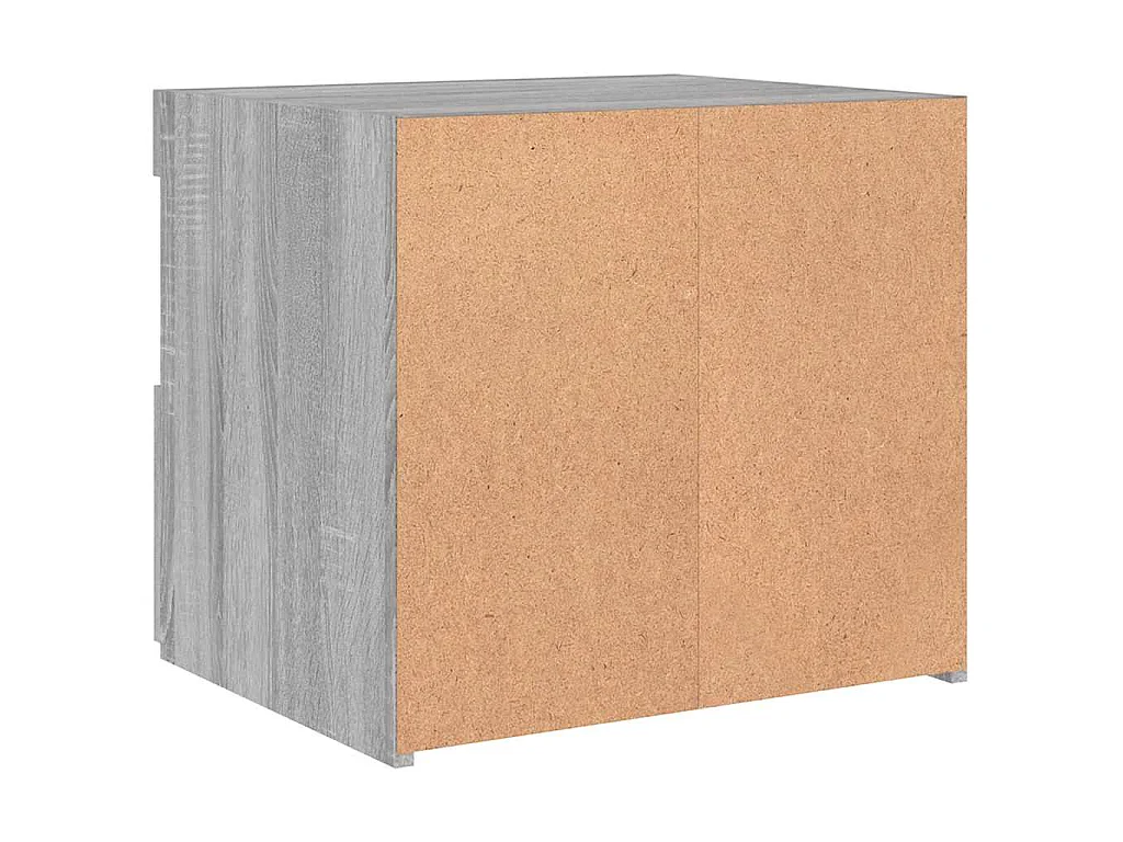 Nachttische mit LED-Leuchten 2 Stk. Grau Sonoma 50x40x45 cm