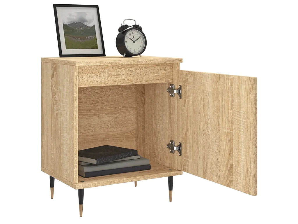 Nachttische 2 Stk. Sonoma-Eiche 40x30x50 cm Holzwerkstoff