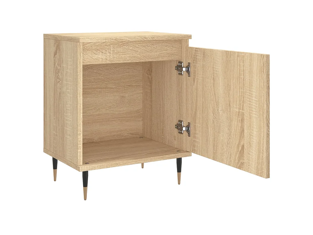 Nachttische 2 Stk. Sonoma-Eiche 40x30x50 cm Holzwerkstoff