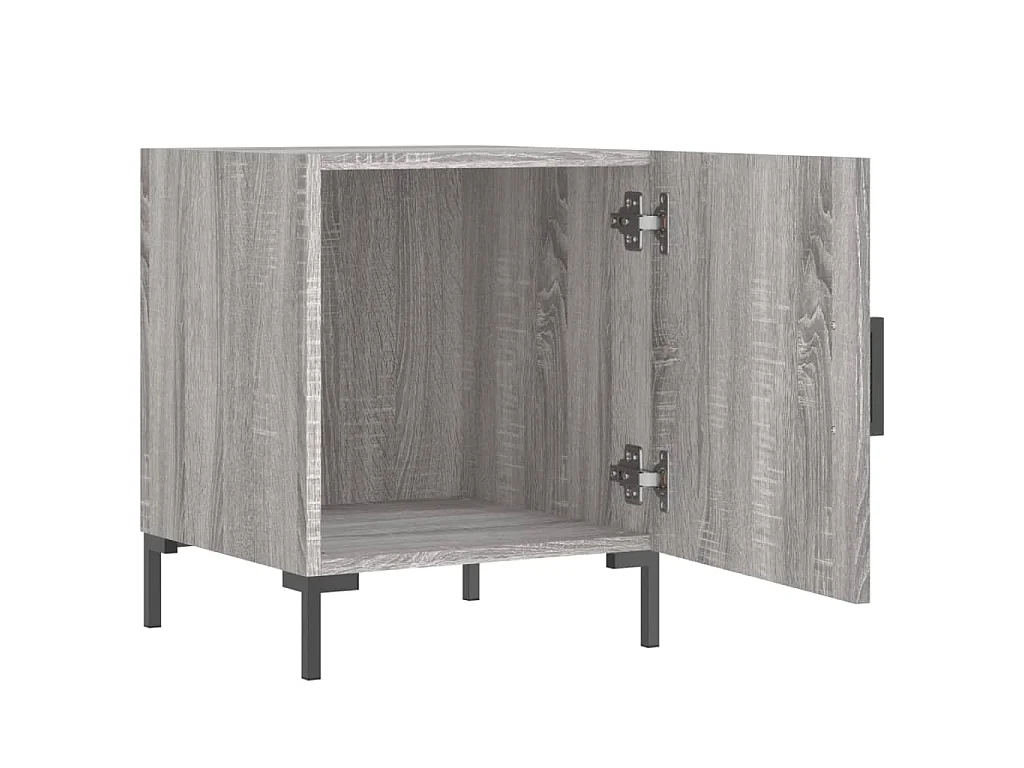 Mesitas noche 2 uds madera ingeniería gris Sonoma 40x40x50 cm
