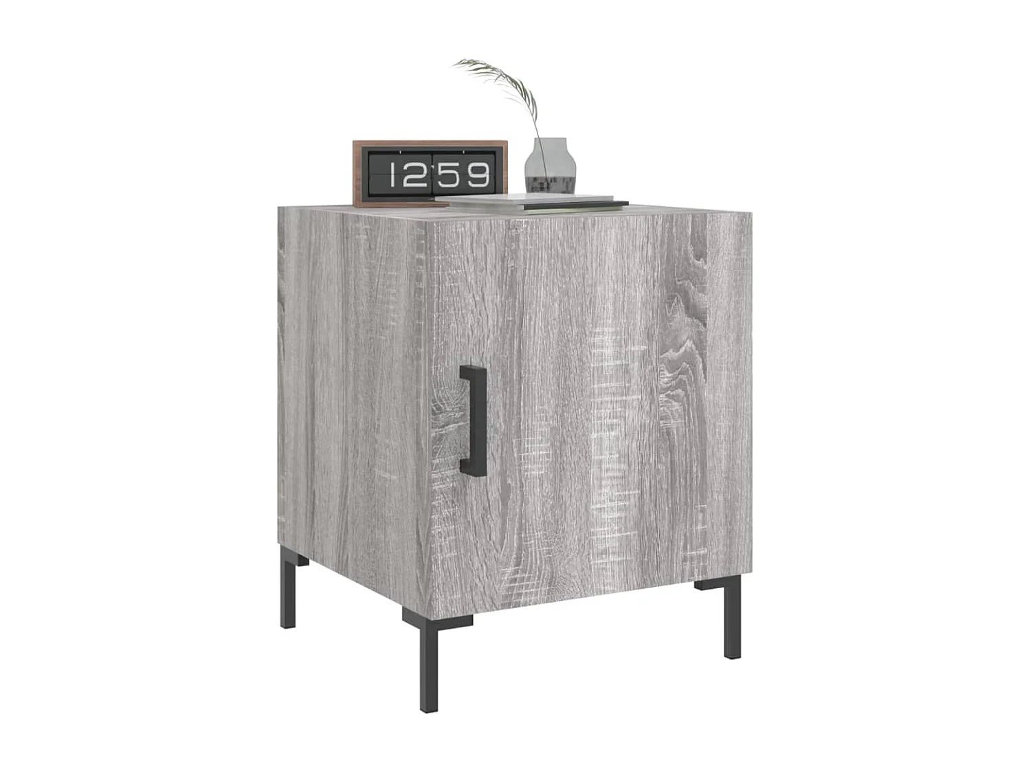 Mesitas noche 2 uds madera ingeniería gris Sonoma 40x40x50 cm