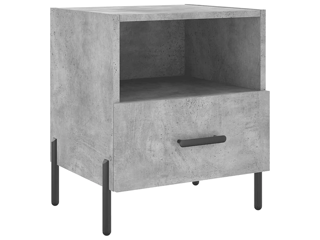 Nachtkastjes 2 st 40x35x47,5 cm bewerkt hout betongrijs