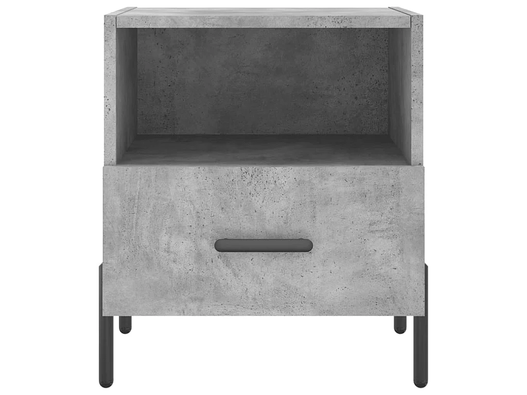 Nachtkastjes 2 st 40x35x47,5 cm bewerkt hout betongrijs