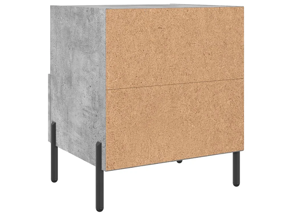 Nachtkastjes 2 st 40x35x47,5 cm bewerkt hout betongrijs
