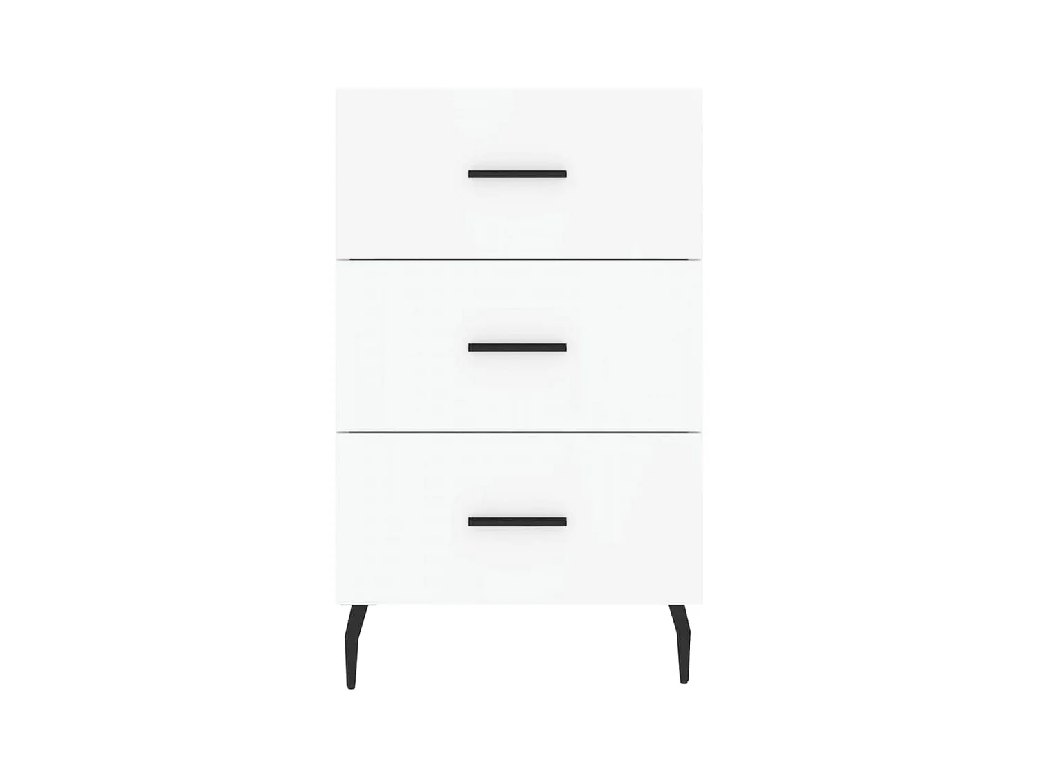 Table de chevet blanc 40x40x66 cm bois d'ingénierie