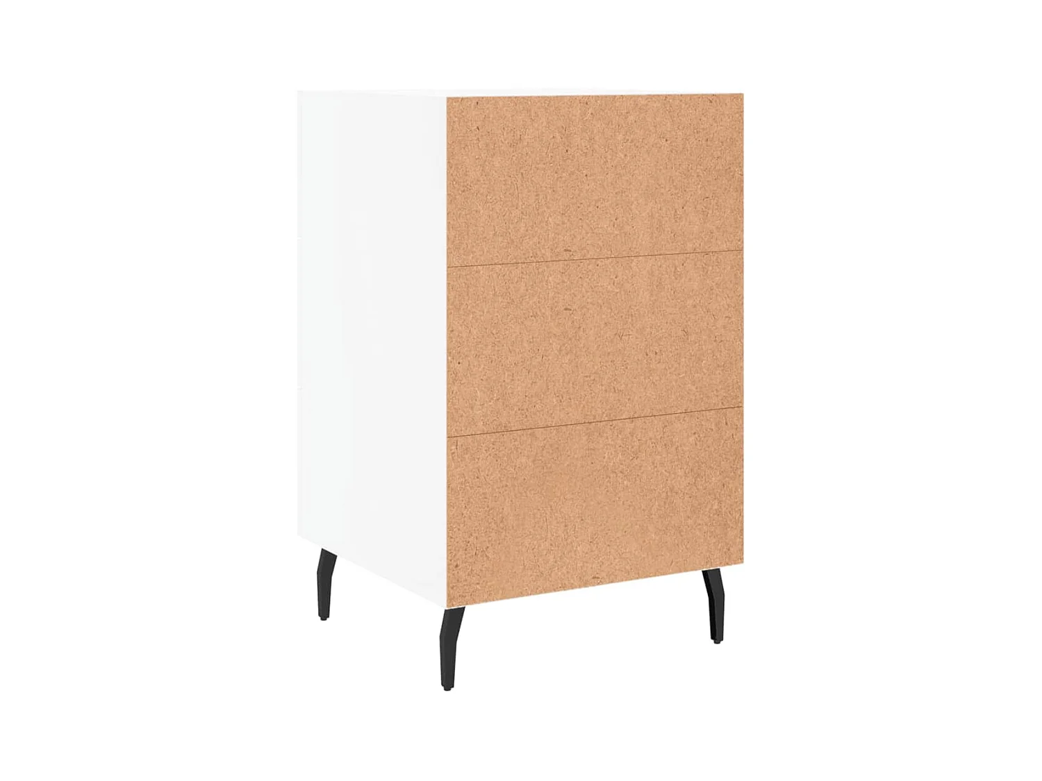 Table de chevet blanc 40x40x66 cm bois d'ingénierie