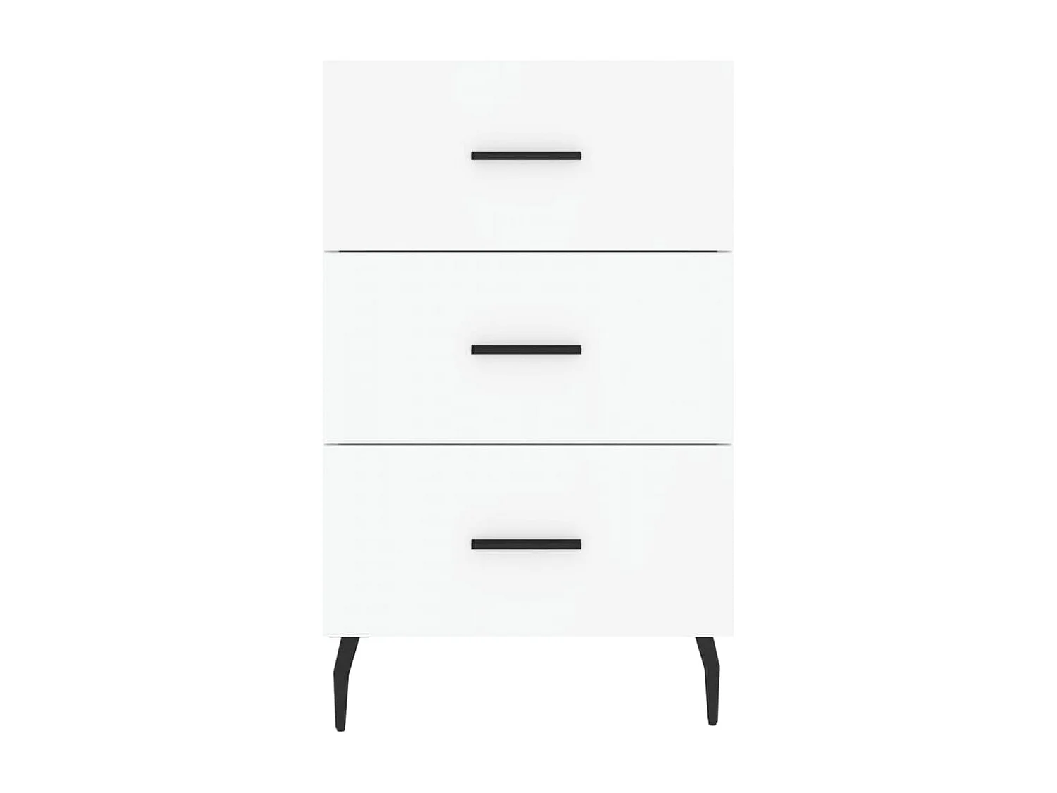 Table de chevet blanc 40x40x66 cm bois d'ingénierie