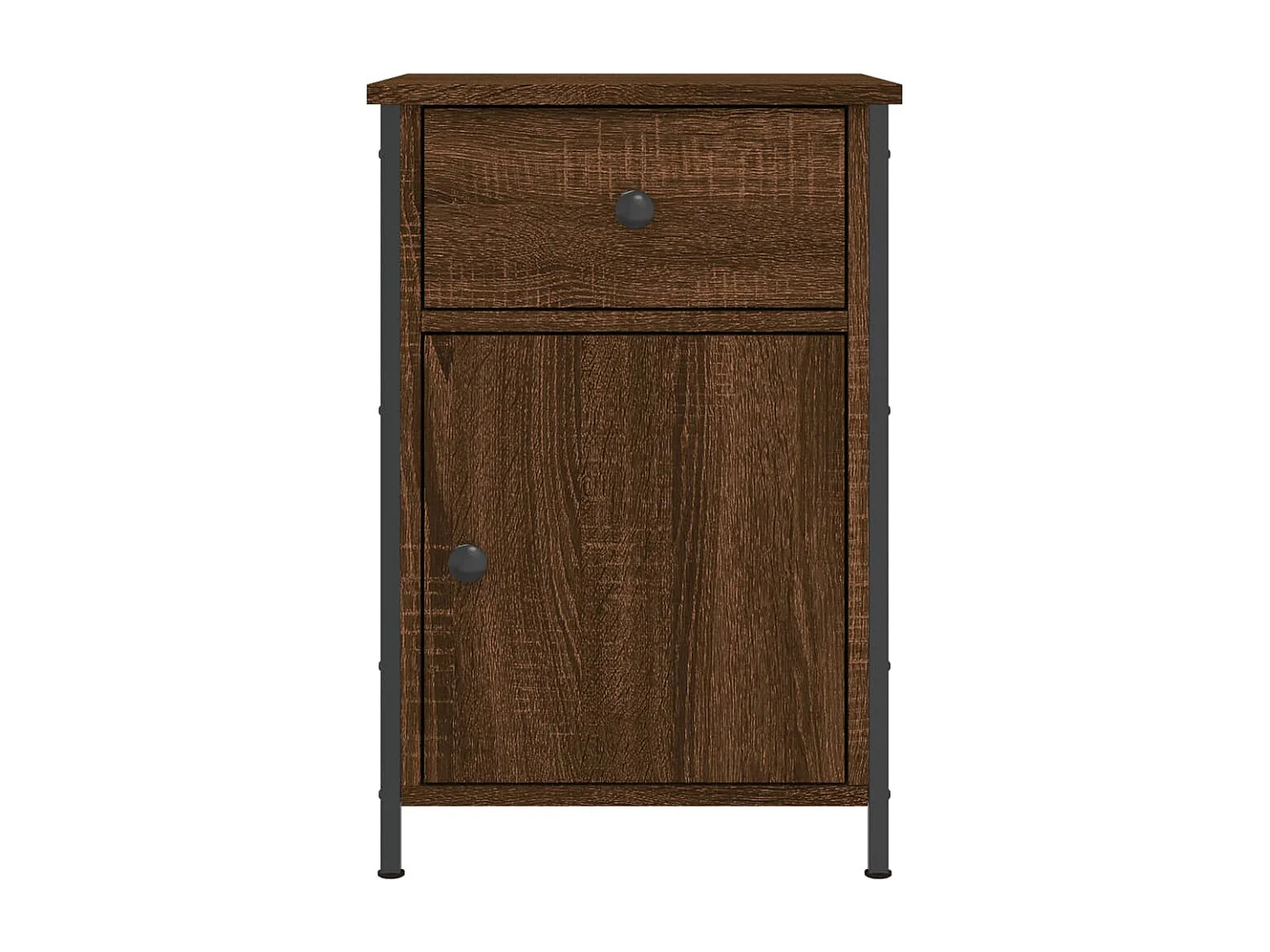 Mesa cabeceira 40x42x60 cm derivados madeira carvalho castanho