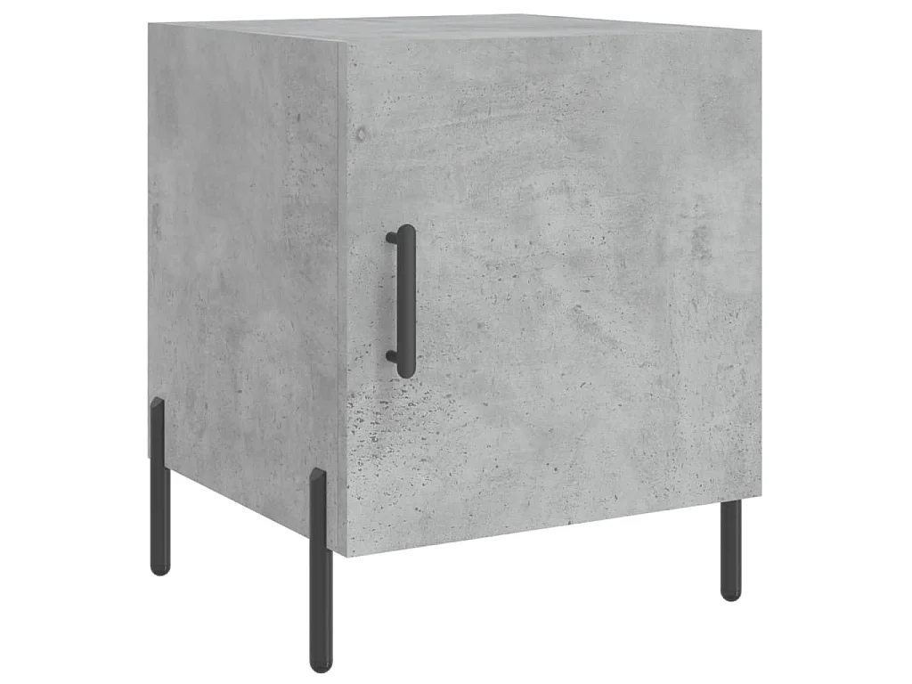 Tables de chevet 2 pcs gris béton 40x40x50 cm bois d’ingénierie