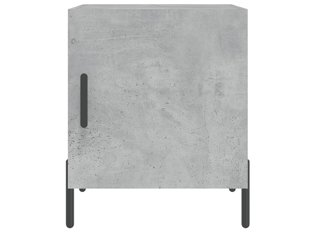 Tables de chevet 2 pcs gris béton 40x40x50 cm bois d’ingénierie