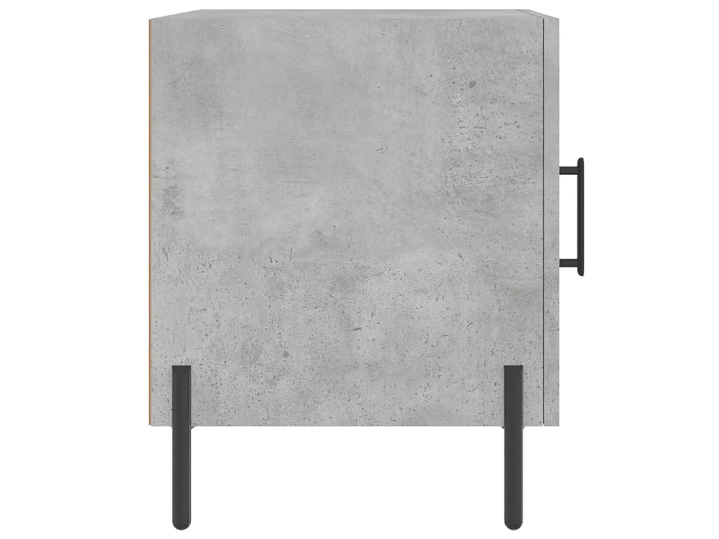 Tables de chevet 2 pcs gris béton 40x40x50 cm bois d’ingénierie