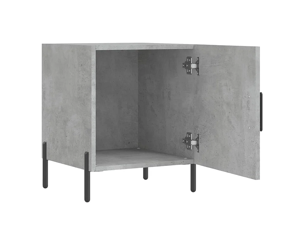 Tables de chevet 2 pcs gris béton 40x40x50 cm bois d’ingénierie
