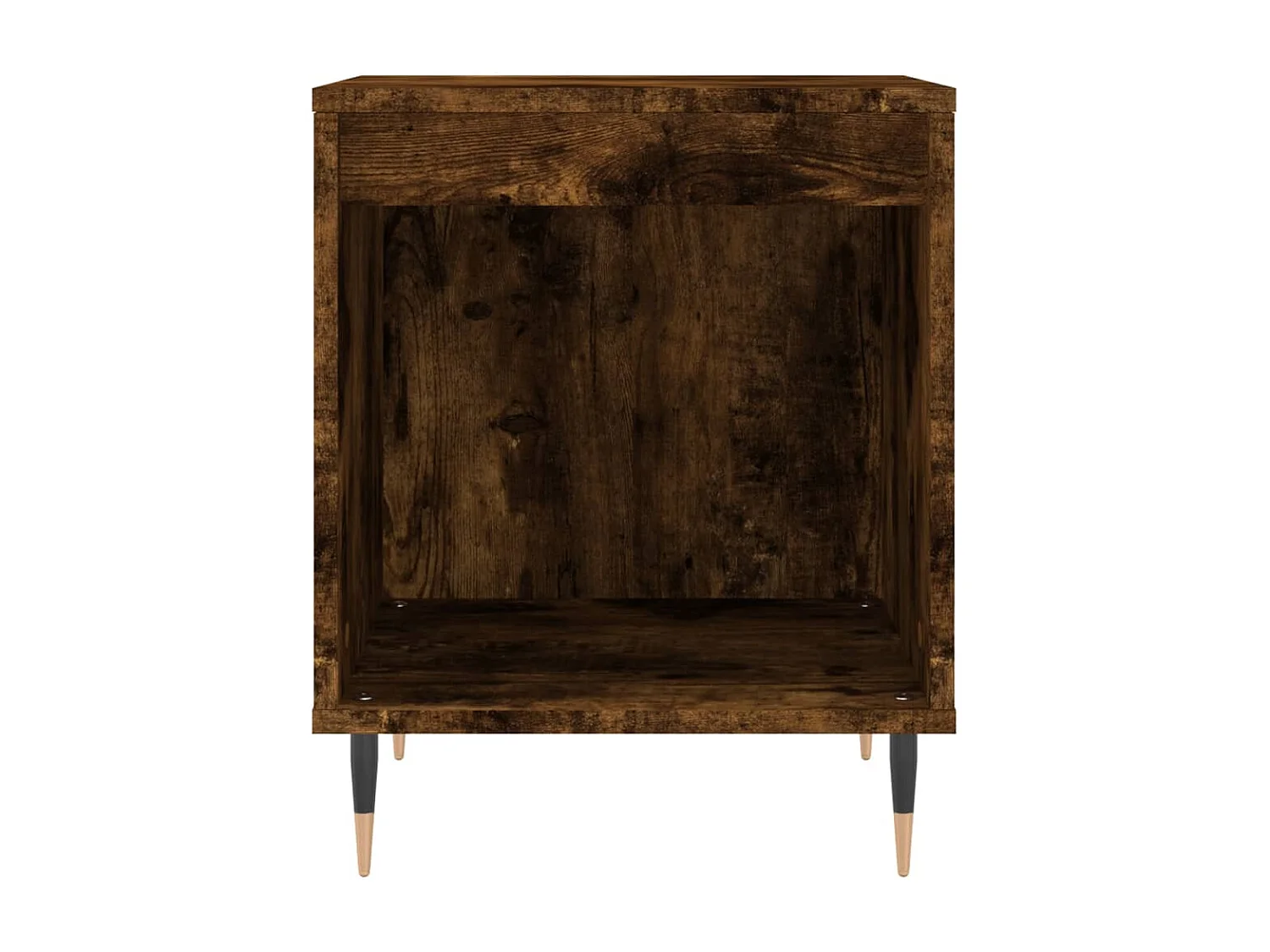 Nachtkastje 40x35x50 cm bewerkt hout gerookt eikenkleurig