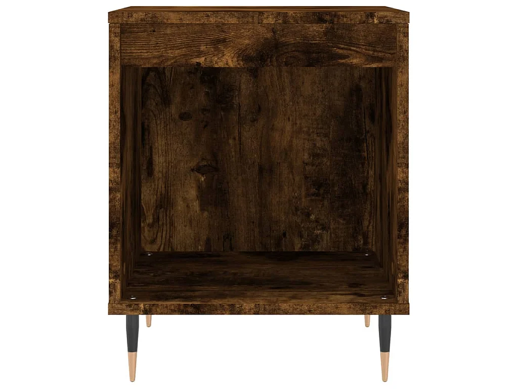 Table de chevet chêne fumé 40x35x50 cm bois d’ingénierie