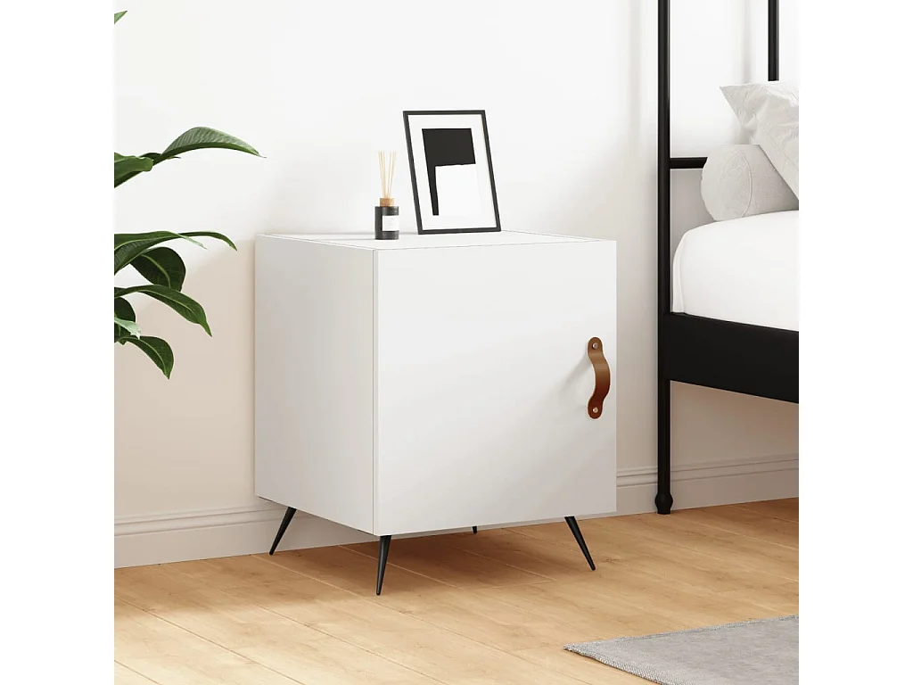 Mesa cabeceira 40x40x50 cm derivados de madeira branco