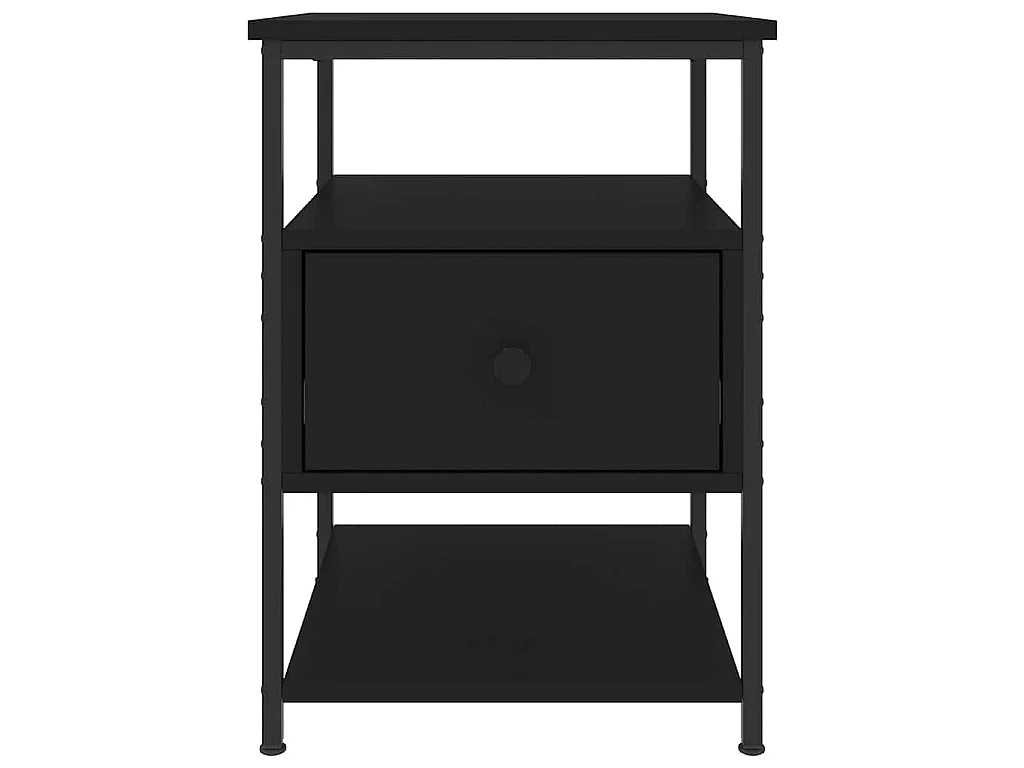 Nachtkastjes 2 st 40x42x56 cm bewerkt hout zwart
