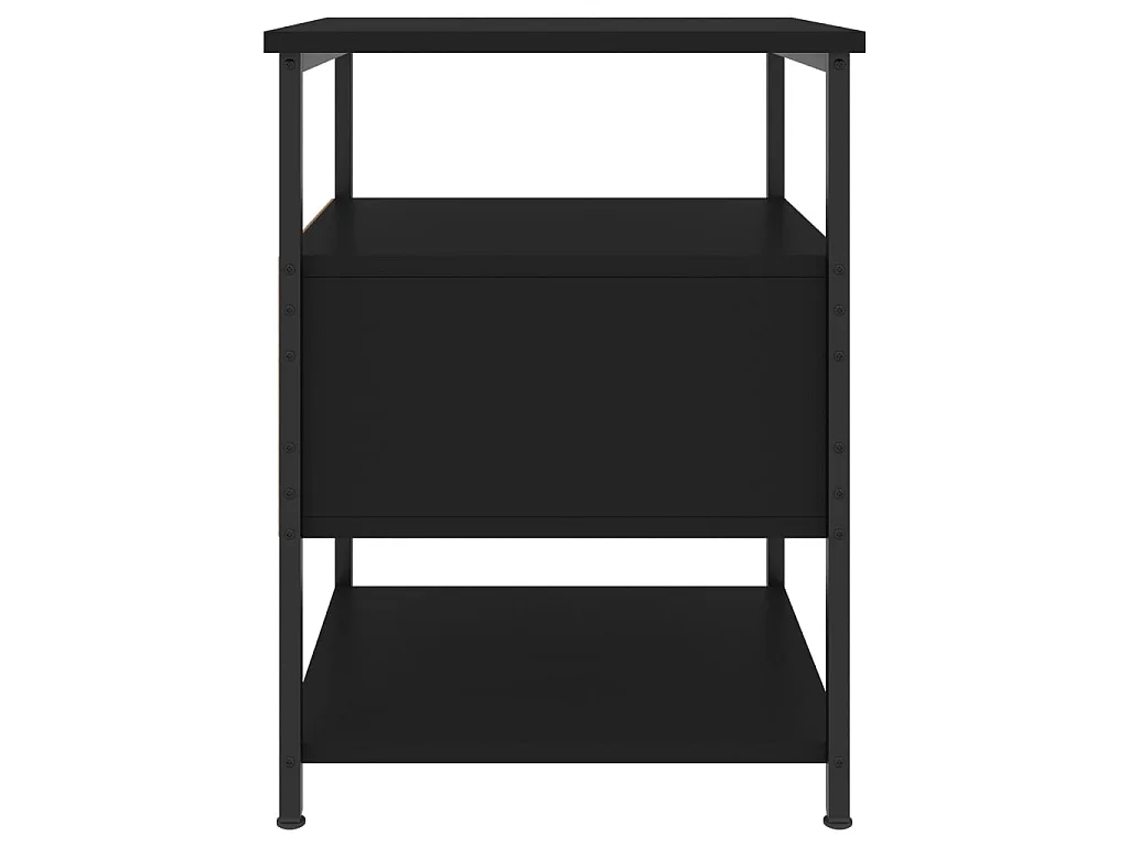 Nachtkastjes 2 st 40x42x56 cm bewerkt hout zwart