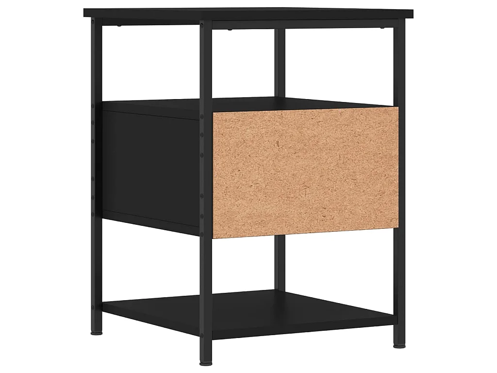 Nachtkastjes 2 st 40x42x56 cm bewerkt hout zwart