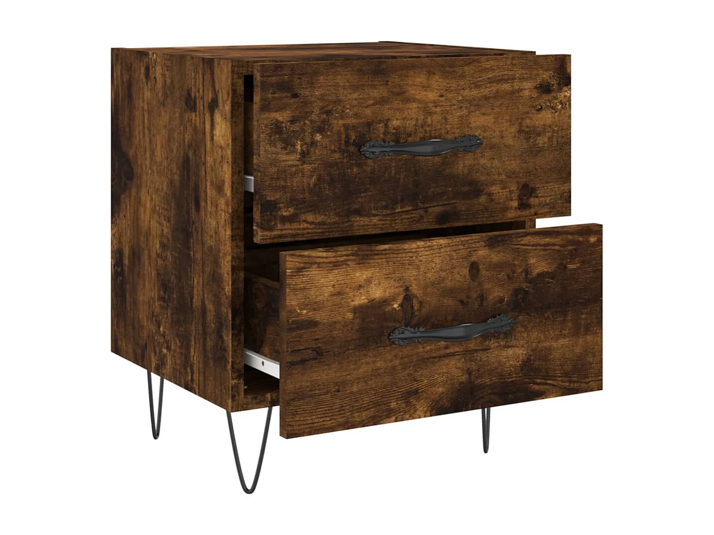 Tables de chevet 2pcs chêne fumé 40x35x47,5cm bois d’ingénierie