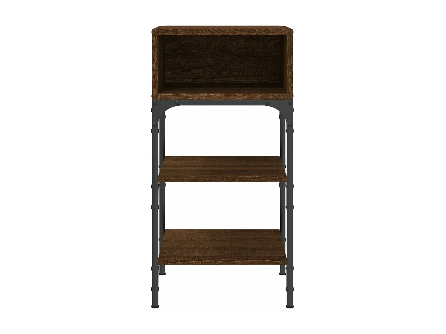 Table de chevet chêne marron 35x34,5x70 cm bois d'ingénierie