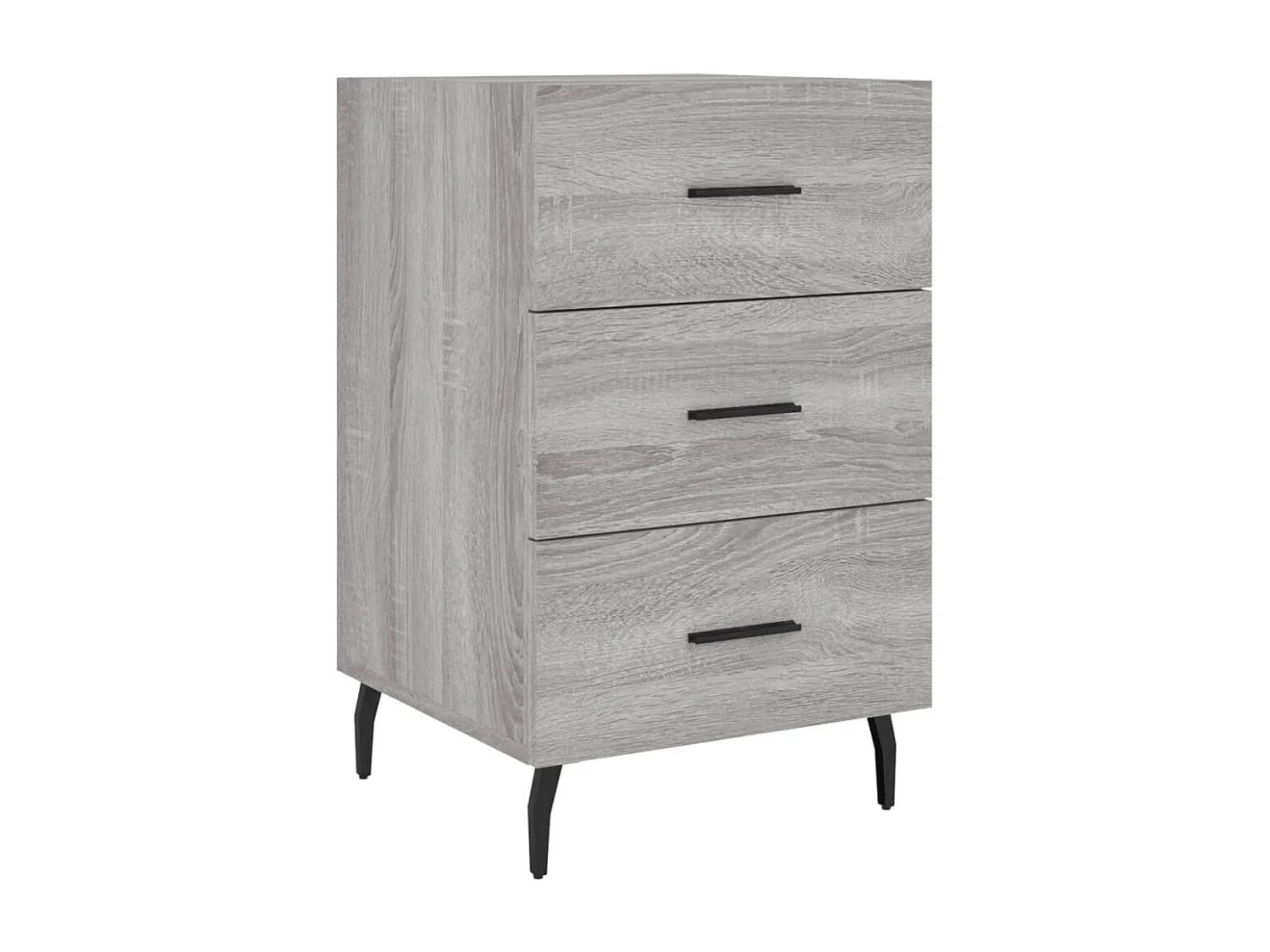 Table de chevet sonoma gris 40x40x66 cm bois d'ingénierie