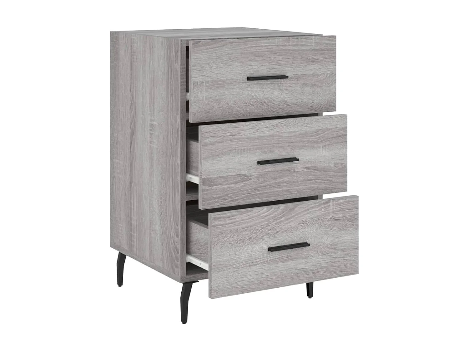 Table de chevet sonoma gris 40x40x66 cm bois d'ingénierie
