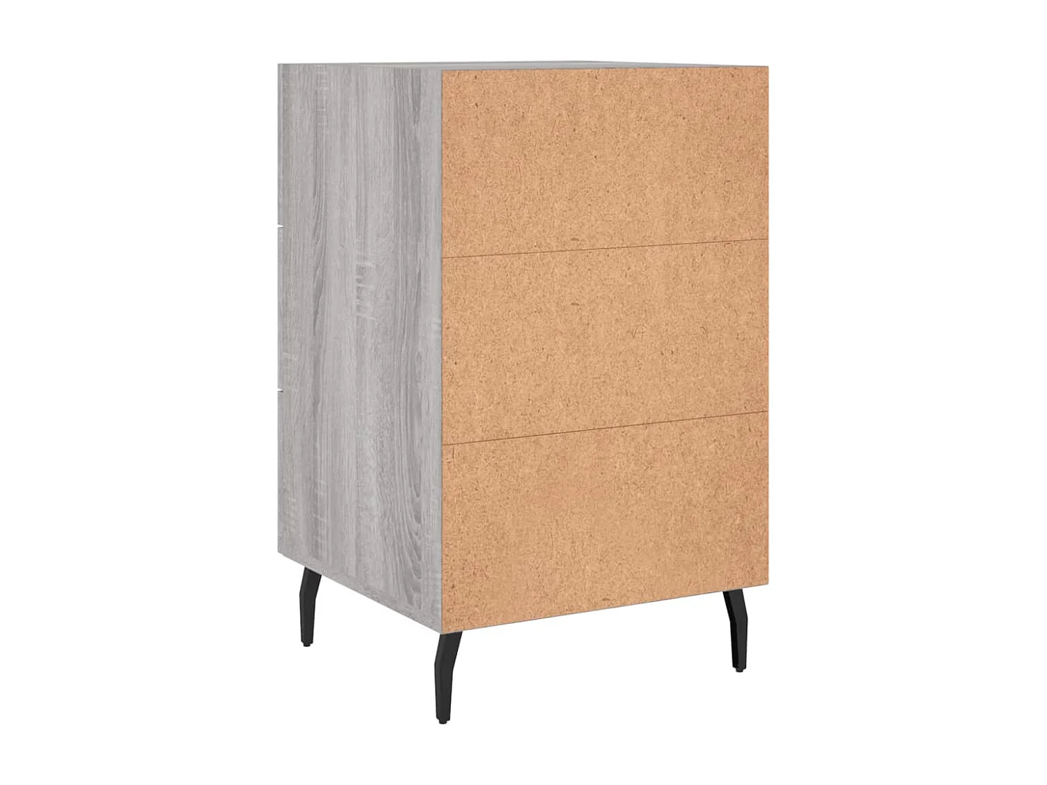 Table de chevet sonoma gris 40x40x66 cm bois d'ingénierie